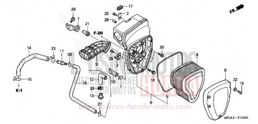 FILTRE A AIR VTX1300S7 de 2007